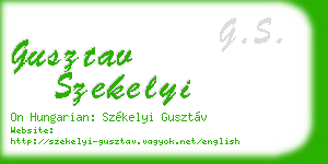 gusztav szekelyi business card